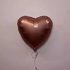 Шар сердце 18 Сатин Rose Copper
