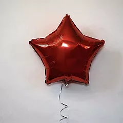 Шар звезда 18 металлик Красная